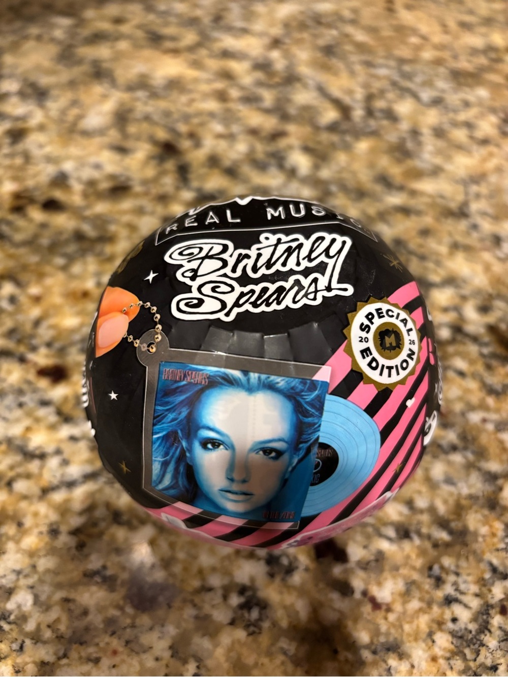 Britney Spears Special Edition Vinyl Record Sphere - Black & Pink